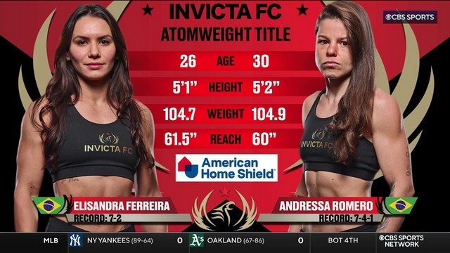 Invicta FC 57 - Elisandra Ferreira vs Andressa Romero - September 20, 2024