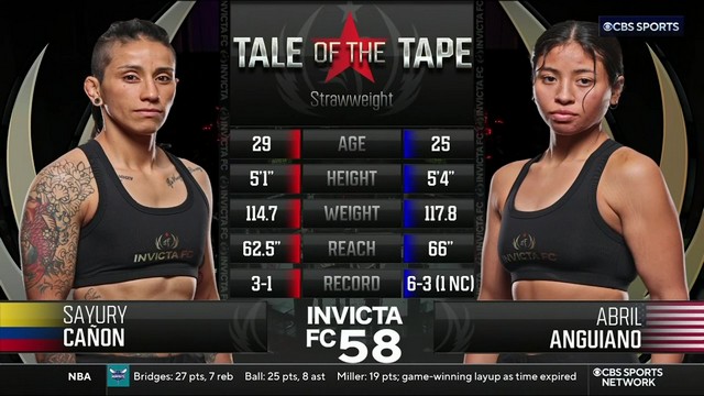 Invicta FC 58 - Sayury Canon vs Abril Anguiano - November 6, 2024