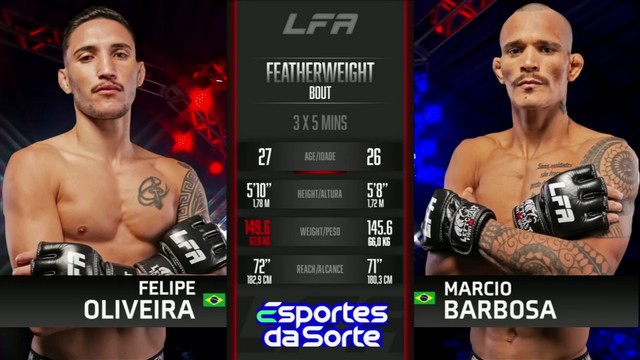 LFA 197 - Márcio Barbosa vs Felipe Oliveira - November 22, 2024