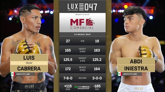 Lux Fight League 47 - Luis Cabrera vs Abdi Iniestra - November 1, 2024