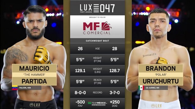 Lux Fight League 47 - Mauricio Partida vs Brandon Uruchurtu - November 1, 2024