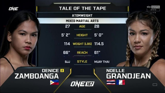 ONE 167 - Denice Zamboanga vs Noelle Grandjean - JUNE 7, 2024