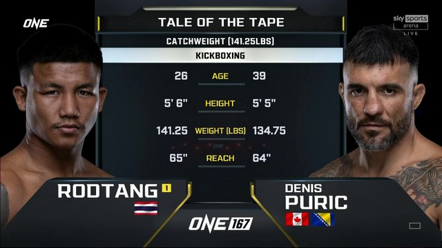 ONE 167 - Rodtang Jitmuangnon vs Denis Purić - JUNE 7, 2024