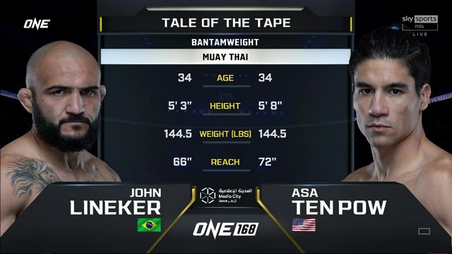 ONE 168 - John Lineker vs Asa Ten Pow - September 6, 2024