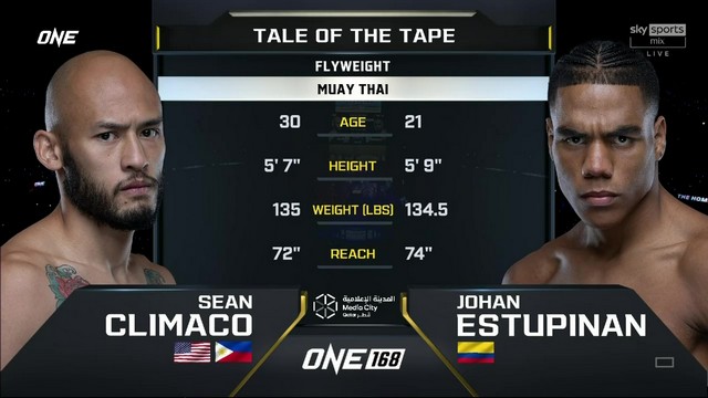 ONE 168 - Sean Climaco vs Johan Estupiñan - September 6, 2024