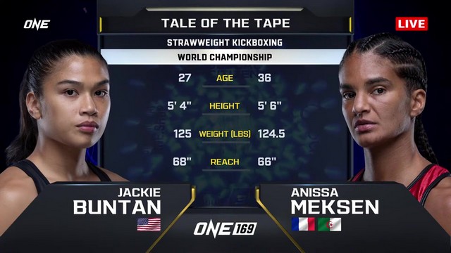 ONE 169 - Jackie Buntan vs Anissa Meksen - November 8, 2024