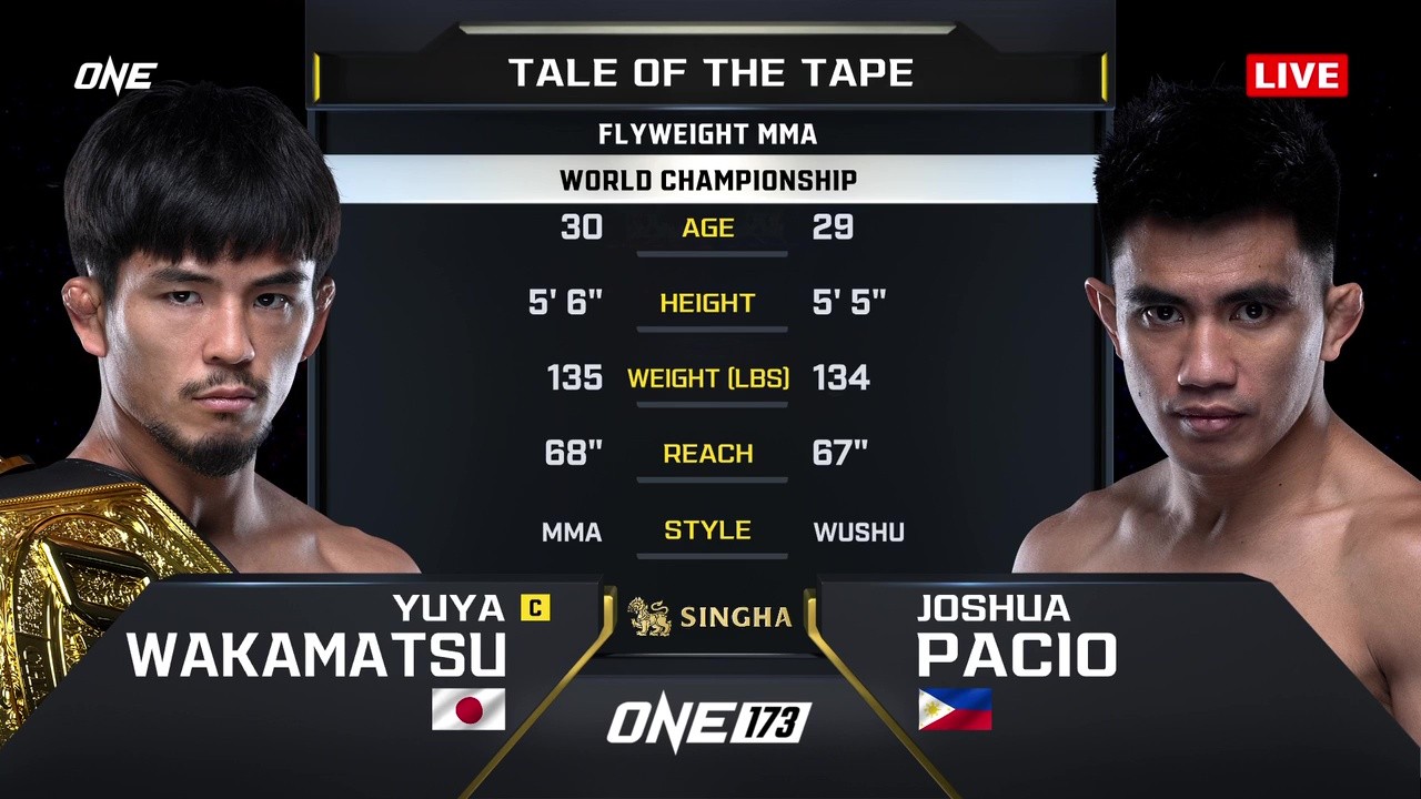 ONE 173 - Yuya Wakamatsu vs Joshua Pacio - November 15, 2025