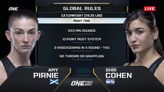 ONE Fight Night 25 - Shir Cohen vs Amy Pirnie - October 4, 2024