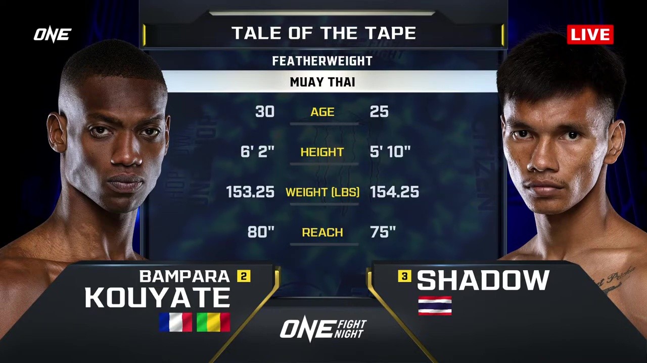 ONE Fight Night 35 - Shadow Singmawynn vs Bampara Kouyate - September 5, 2025