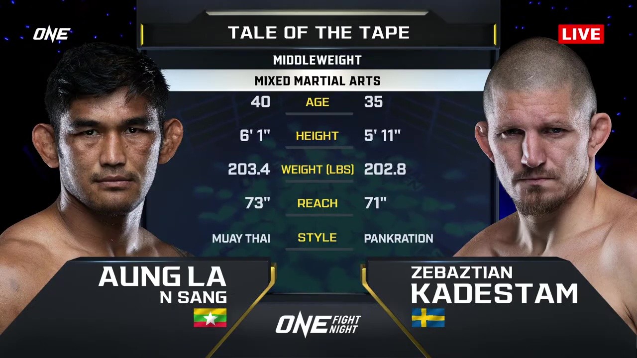 ONE Fight Night 36 - Aung La N Sang vs Zebaztian Kadestam - October 3, 2025