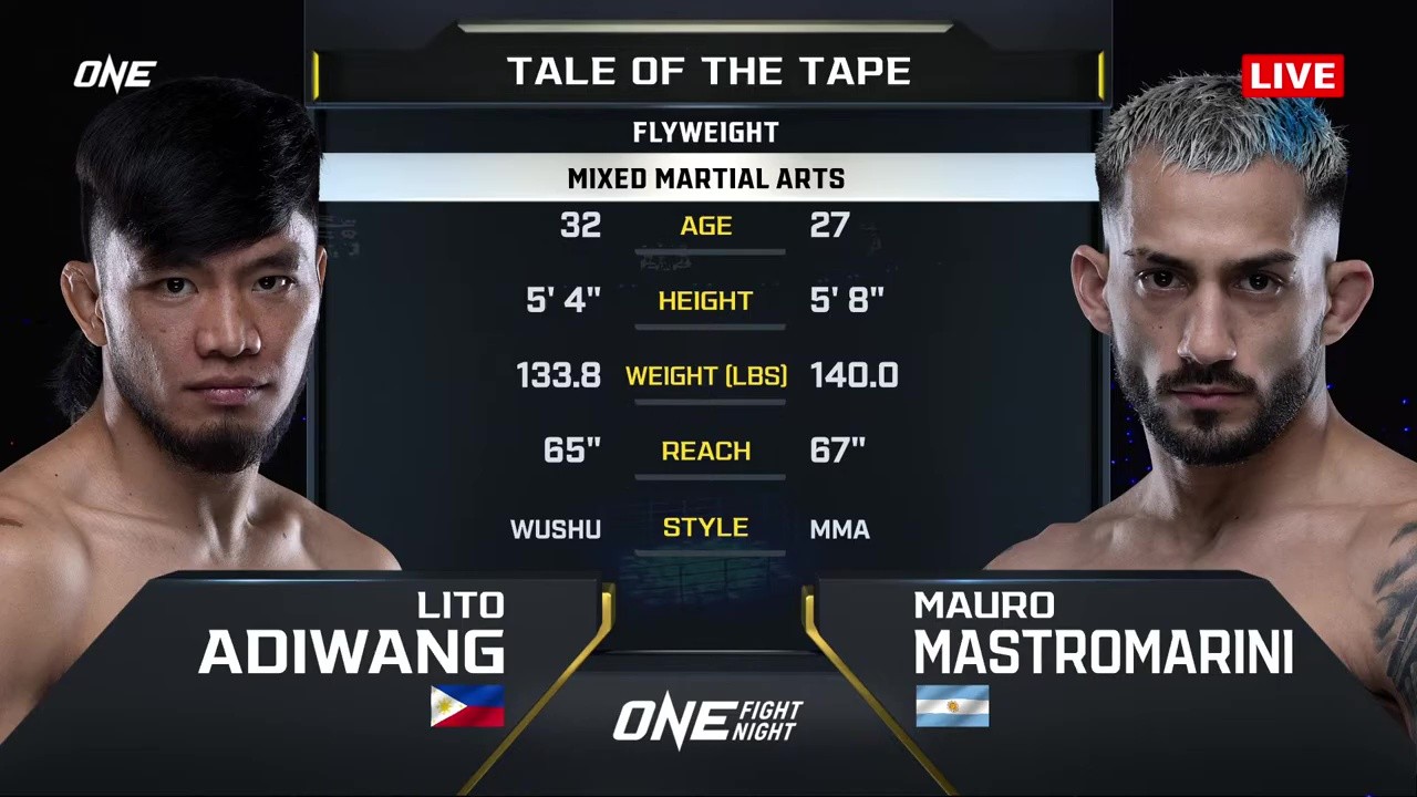 ONE Fight Night 37 - Lito Adiwang vs Mauro Mastromarini - November 7, 2025