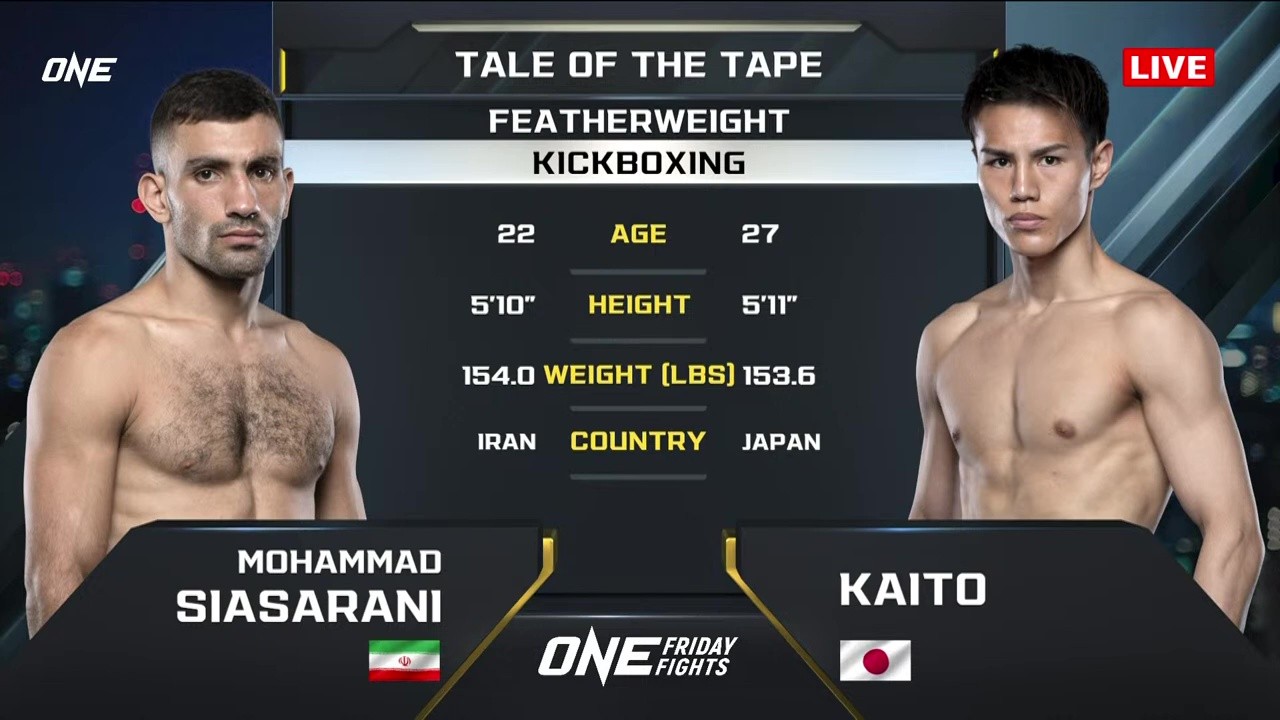 ONE Friday Fights 109 - Mohammed Siasarani vs Kaito Ono - May 23, 2025
