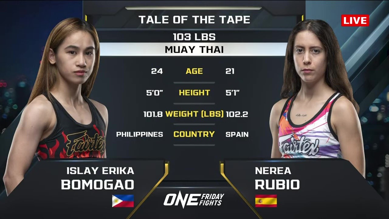 ONE Friday Fights 111 - Islay Erika Bomogao vs Nerea Rubio - June 6, 2025