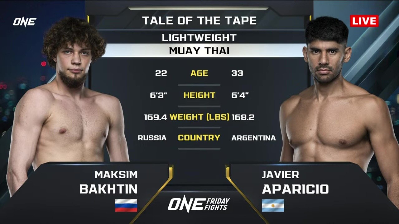 ONE Friday Fights 111 - Maksim Bakhtin vs Javier Aparicio - June 6, 2025