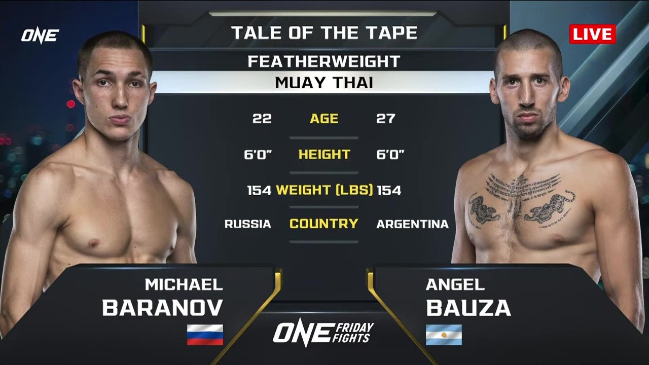 ONE Friday Fights 111 - Michael Baranov vs Angel Bauza - June 6, 2025