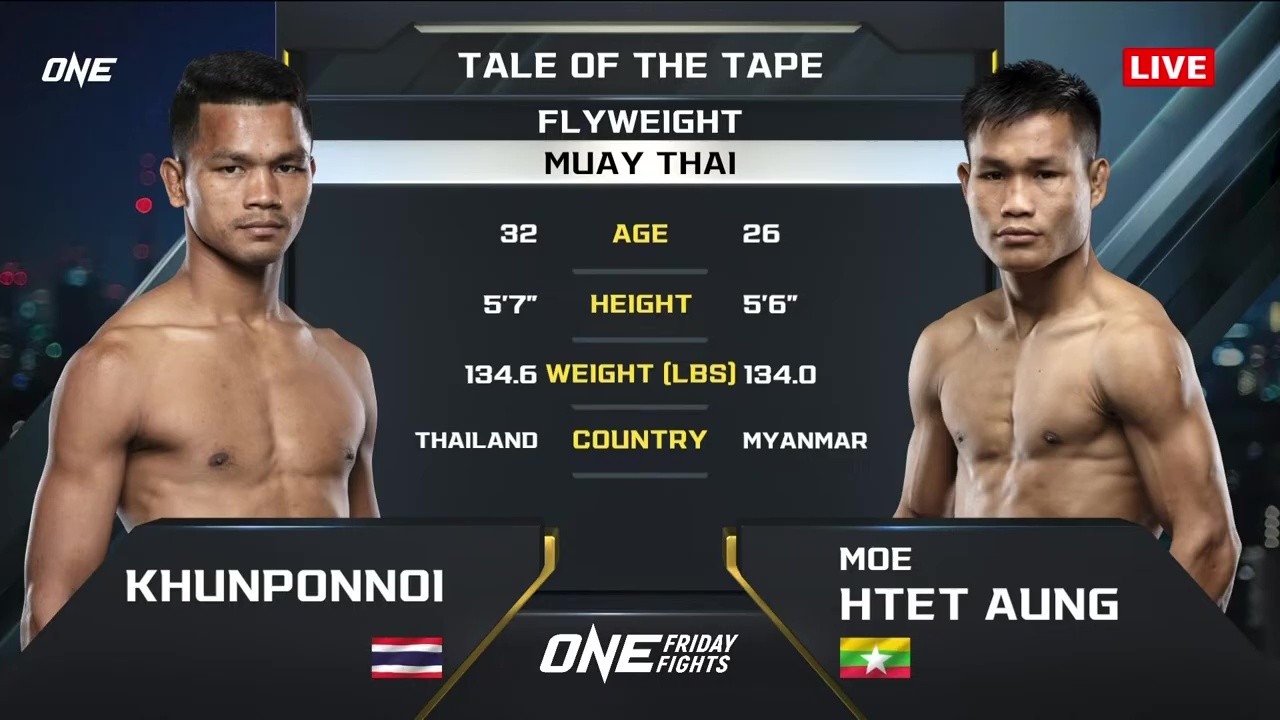 ONE Friday Fights 112 - Khunponnoi Sor Sommai vs Moe Htet Aung - June 13, 2025
