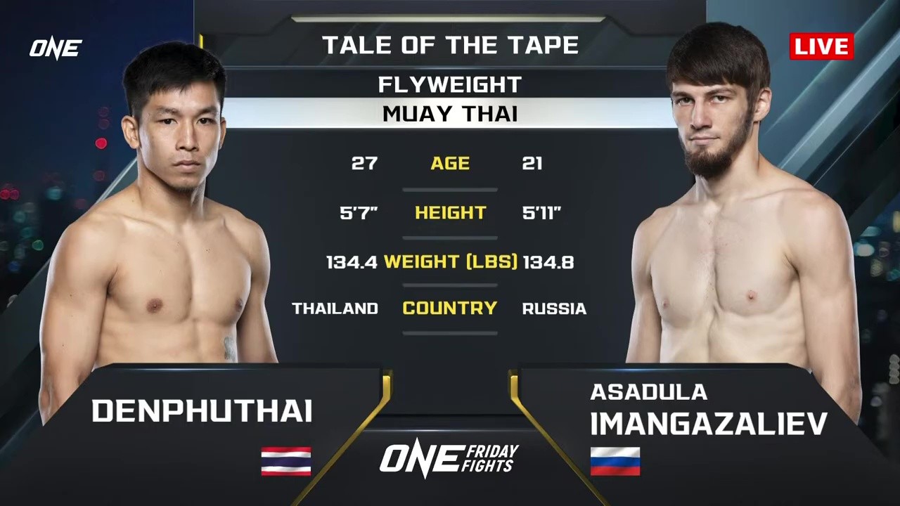 ONE Friday Fights 113 - Asadula Imangazaliev vs Denphuthai Kiatmoo9 - June 20, 2025