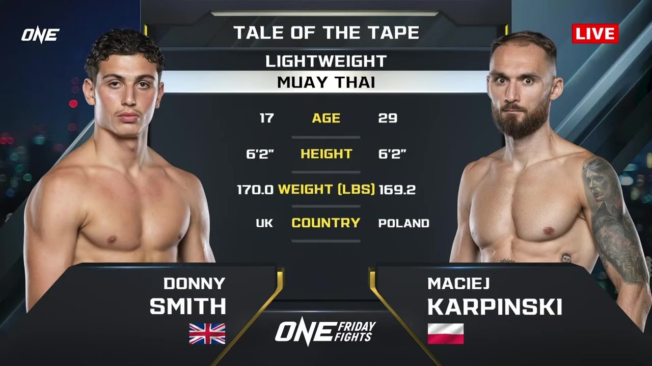 ONE Friday Fights 113 - Maciej Karpiński vs Donny Smith - June 20, 2025
