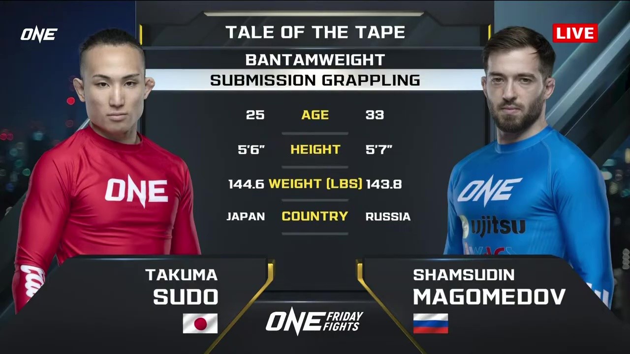 ONE Friday Fights 114 - Takuma Sudo vs Shamsudin Magomedov - June 27, 2025