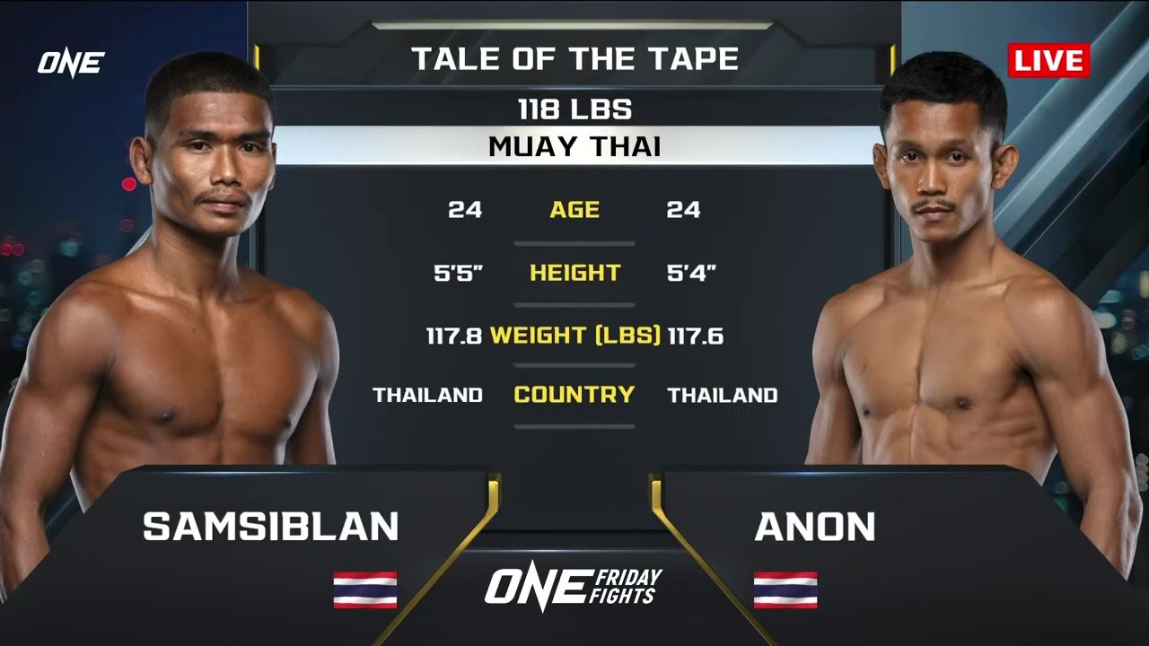 ONE Friday Fights 115 - A. Taladkondernmuangpon vs Samsiblan Sor Sasiwat - July 4, 2025