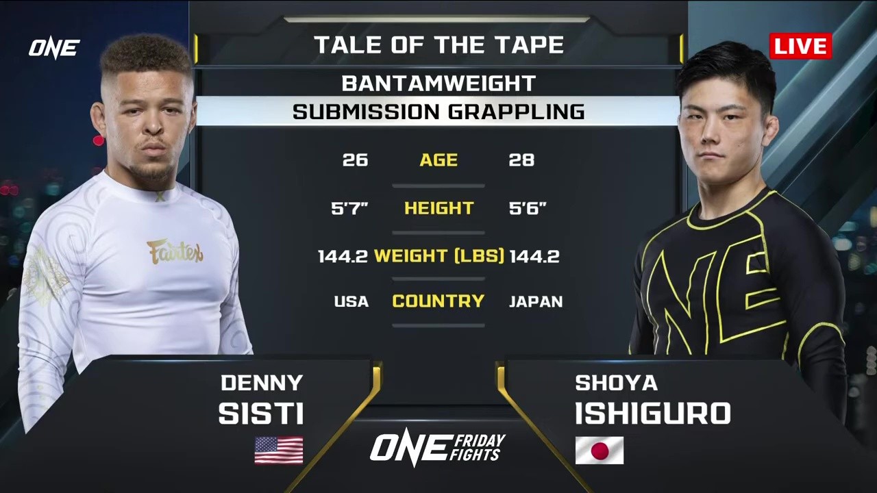 ONE Friday Fights 115 - Shoya Ishiguro vs Denny Sisti - July 4, 2025