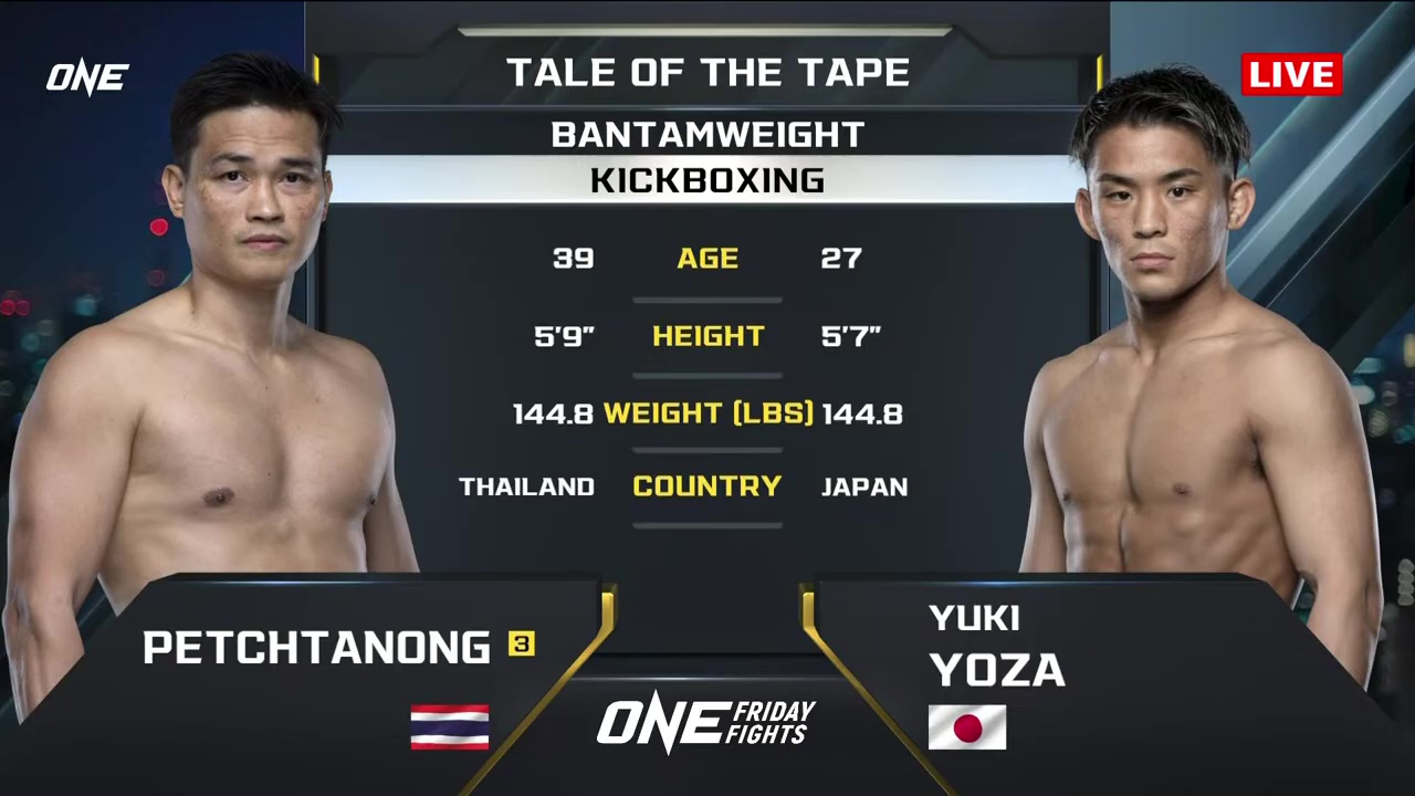 ONE Friday Fights 116 - Yuki Yoza vs Petchtanong Banchamek - July 18, 2025