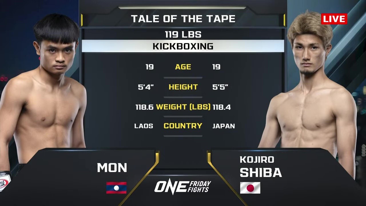 ONE Friday Fights 118 - Kojiro Shiba vs Mon Yoddhaxay - August 1, 2025