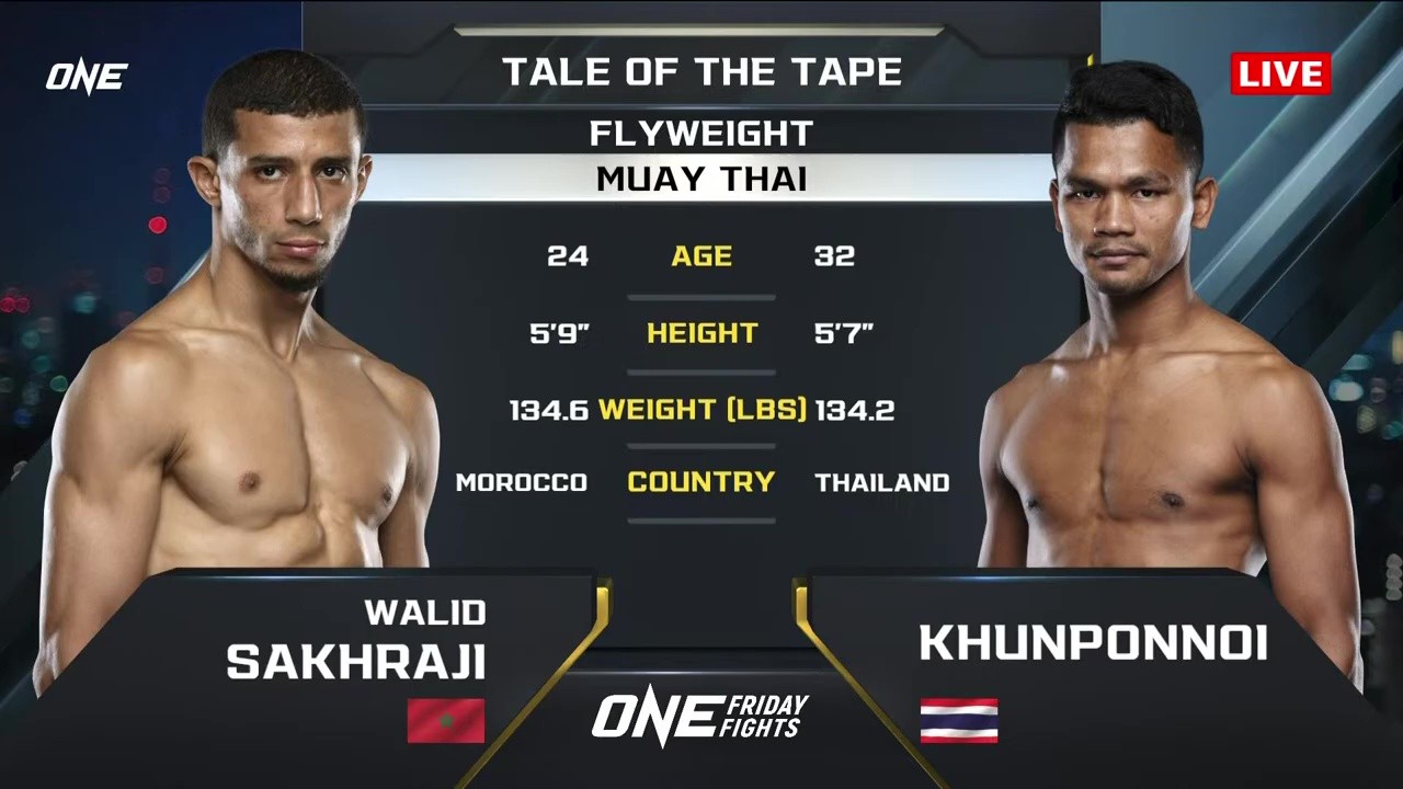 ONE Friday Fights 119 - Khunponnoi Sor Sommai vs Walid Sakhraji - August 8, 2025