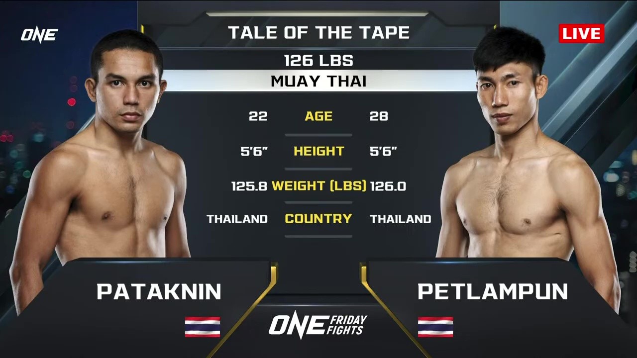 ONE Friday Fights 119 - P. Muadablampang vs Pataknin Sinbimuaythai - August 8, 2025