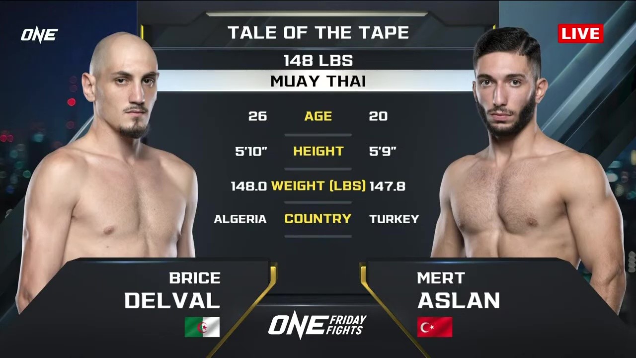 ONE Friday Fights 120 - Brice Delval vs Avatar PK.Saenchai - August 15, 2025