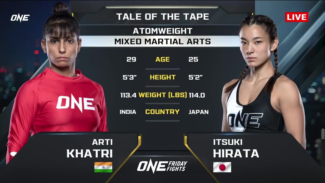 ONE Friday Fights 120 - Itsuki Hirata vs Aarti Khatri - August 15, 2025