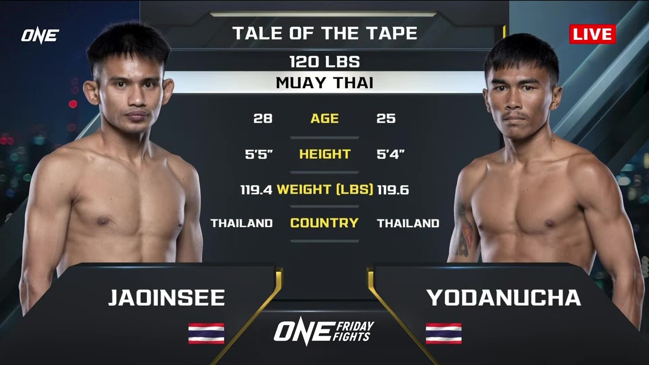 ONE Friday Fights 120 - Y. Por.Prajansee vs Jaoinsee PK Saenchai - August 15, 2025