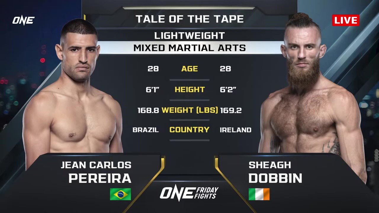 ONE Friday Fights 121 - Jean Carlos Pereira vs Sheagh Dobbin - August 22, 2025
