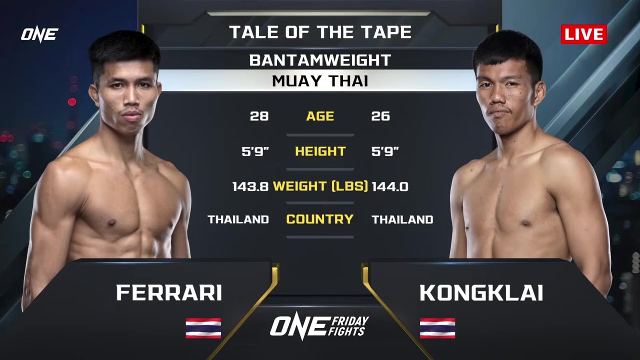 ONE Friday Fights 122 - Kongklai AnnyMuayThai vs Ferrari Fairtex - August 29, 2025