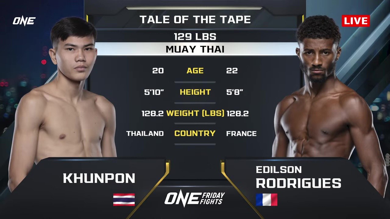 ONE Friday Fights 123 - Khunpon Aekmuangnon vs Edilson Rodrigues - September 5, 2025