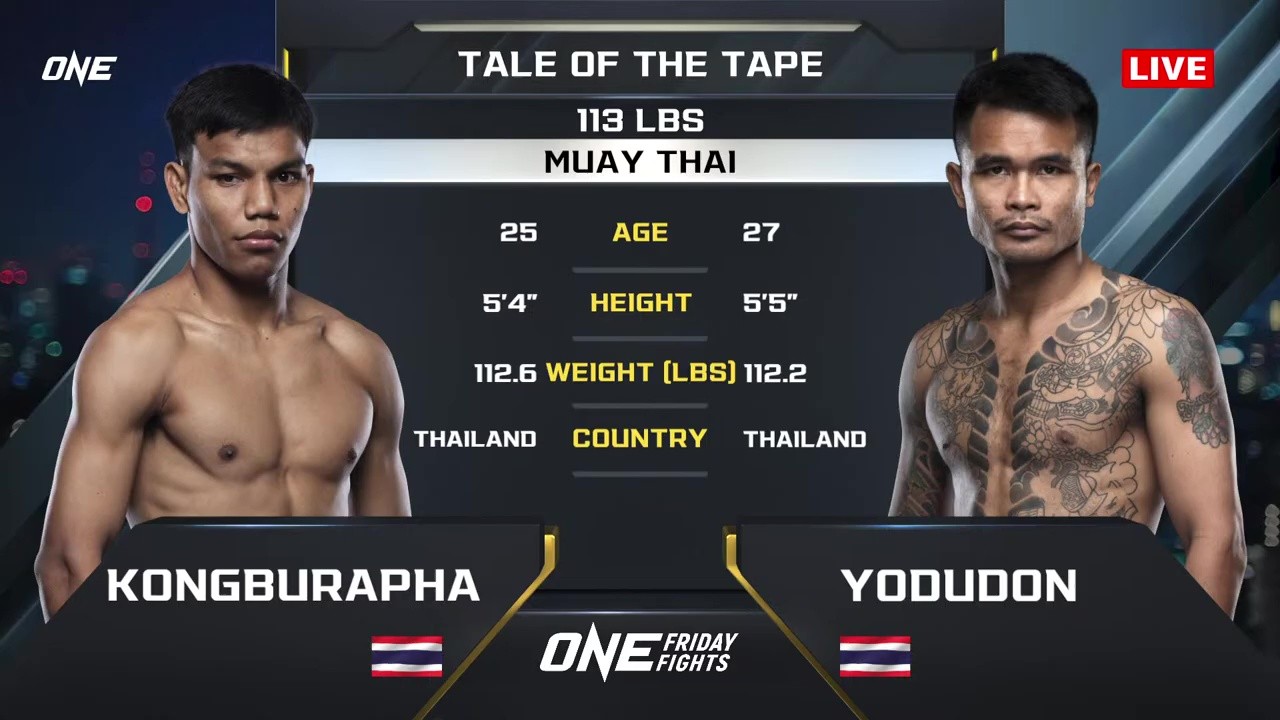 ONE Friday Fights 124 - Yodudon Or UdUdon vs KongBurapha Tiptamai - September 12, 2025