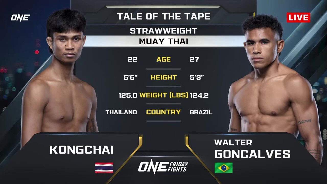 ONE Friday Fights 125 - K. ChanaiDonMuang vs Walter Goncalves - September 19, 2025