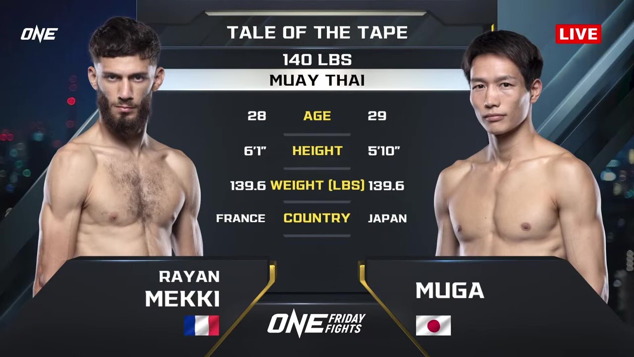 ONE Friday Fights 125 - Rayan Mekki vs Muga Seto - September 19, 2025