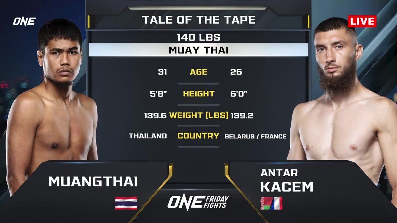 ONE Friday Fights 126 - Antar Kacem vs Muangthai - September 26, 2025