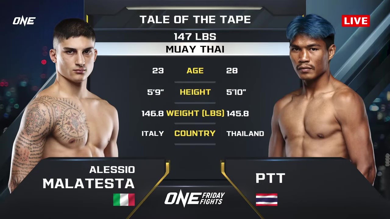 ONE Friday Fights 126 - PTT Vor Rujirawong vs Alessio Malatesta - September 26, 2025