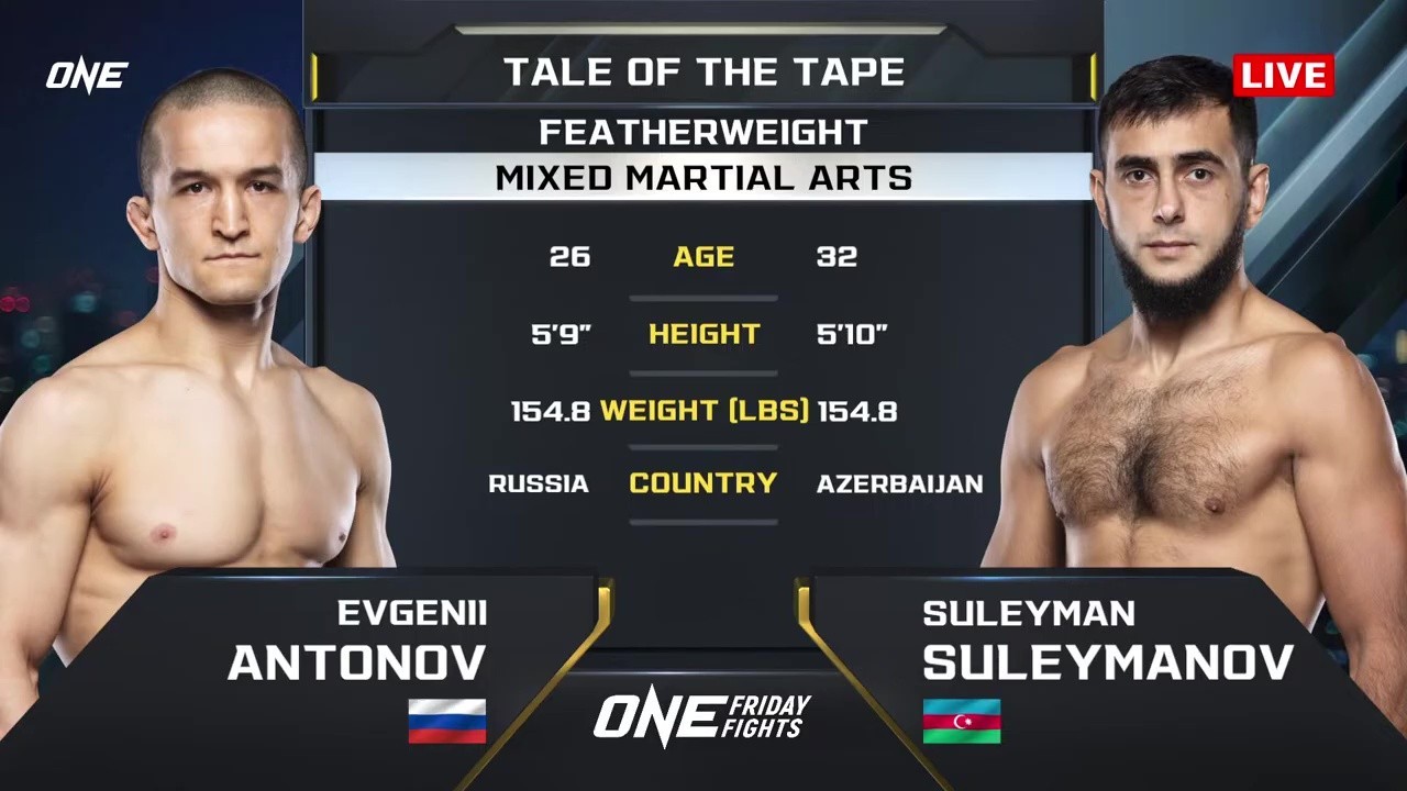 ONE Friday Fights 128 - Evgeniy Antonov vs Suleyman Suleymanov - October 10, 2025