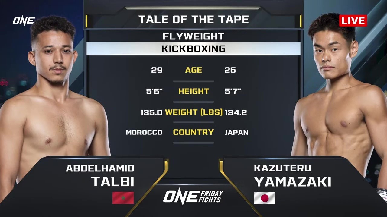 ONE Friday Fights 128 - Kazuteru Yamazaki vs Abdelhamid Talbi - October 10, 2025