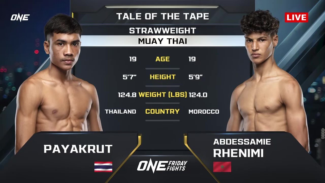 ONE Friday Fights 128 - P. Suajantokmuaythai vs Abdessamie Rhenimi - October 10, 2025