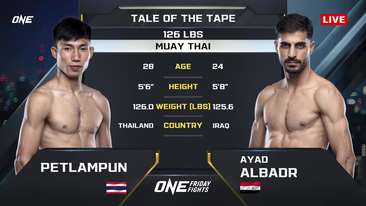ONE Friday Fights 129 - Ayad Albadr vs P. Muadablampang - October 17, 2025