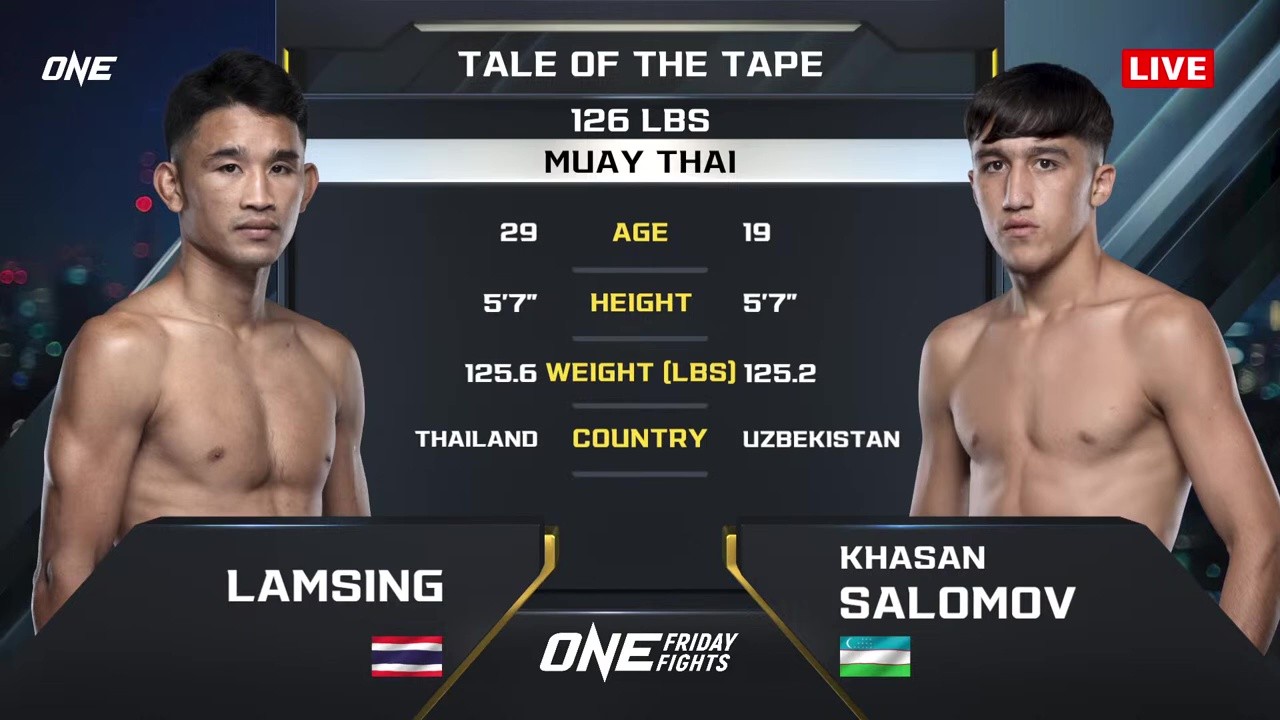 ONE Friday Fights 129 - Laemsing Sor Dechapan vs Khazan Salomov - October 17, 2025