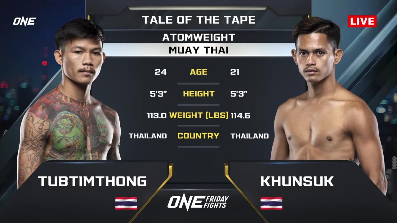 ONE Friday Fights 130 - Khunsuk Sor Dechapan vs T. Sor Jor Lekmuangnon - October 24, 2025