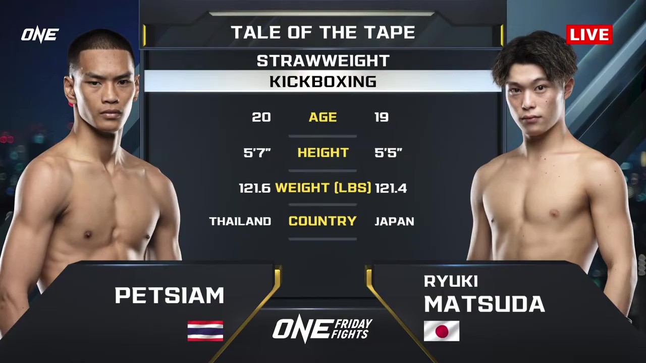 ONE Friday Fights 130 - Petchsiam Kietpepe vs Ryuki Matsuda - October 24, 2025