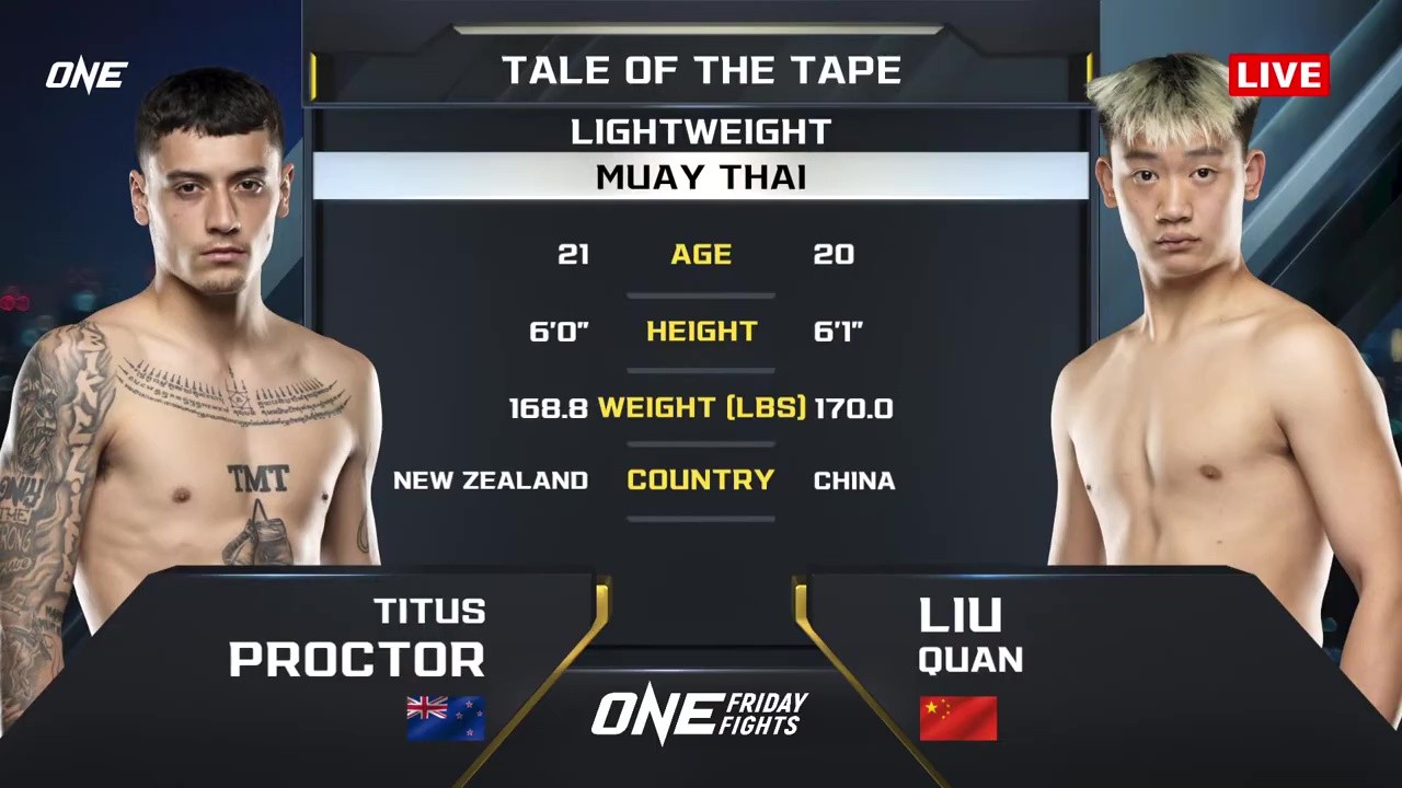 ONE Friday Fights 130 - Titus Proctor vs Quan Liu - October 24, 2025