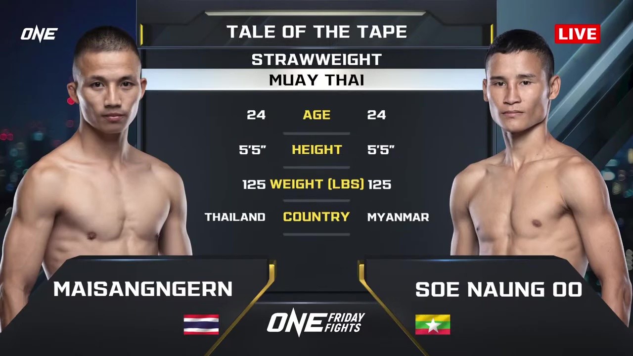 ONE Friday Fights 132 - Soe Naung Oo vs M. Sor Yingcharoenkarnchang - November 7, 2025