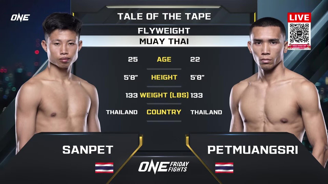 ONE Friday Fights 133 - Sanpet Sor Salacheep vs P. Aodtukdaeng - November 14, 2025